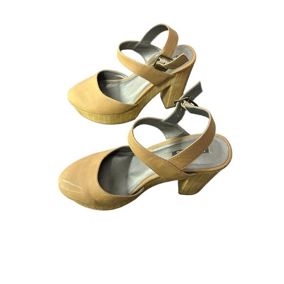 Michael Antonio Women’s Size 8.5 shoes 5 inch Heels Beige / Brown - Picture 2 of 8